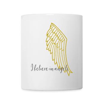 I Believe in Angels / Angel Wings / Wings gold - Mug - white - Front