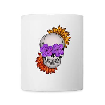 Flower Skull I - Mug - white - Front