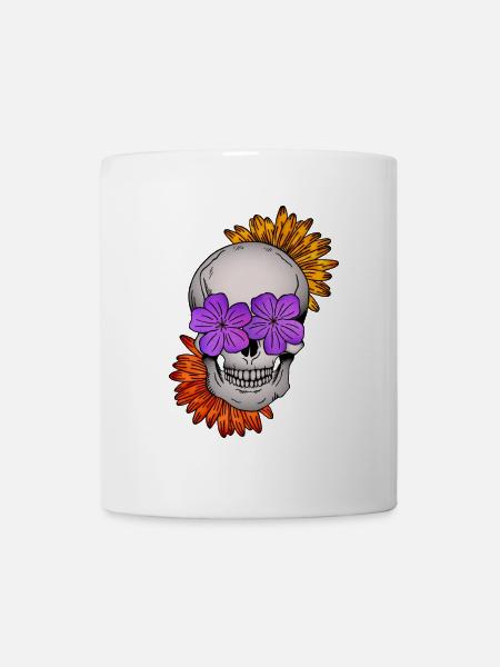 Flower Skull I - Mug - white
