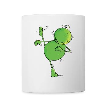 Dancing Frosch - Frösche - Sport - Tasse - Weiß - Vorne