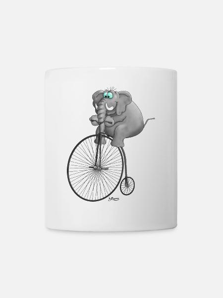 funny elephant - Mug - white