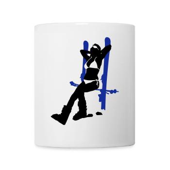 ski girl - Mug blanc - blanc - Devant