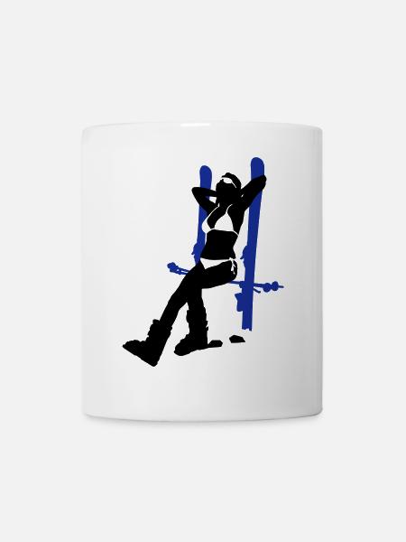 ski girl - Mug - white