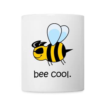 bee cool, cool bee, funny bee, be cool - Mug - white - Front