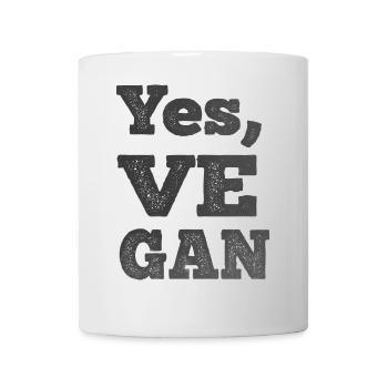 yes, vegan shirt - Mug - white - Front