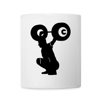 haltérophile - Mug blanc - blanc - Devant