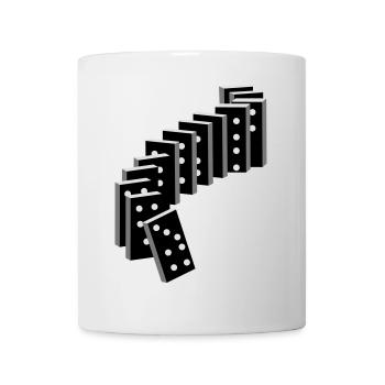 Legespiel mit Domino Spielsteine - Tasse - Weiß - Vorne