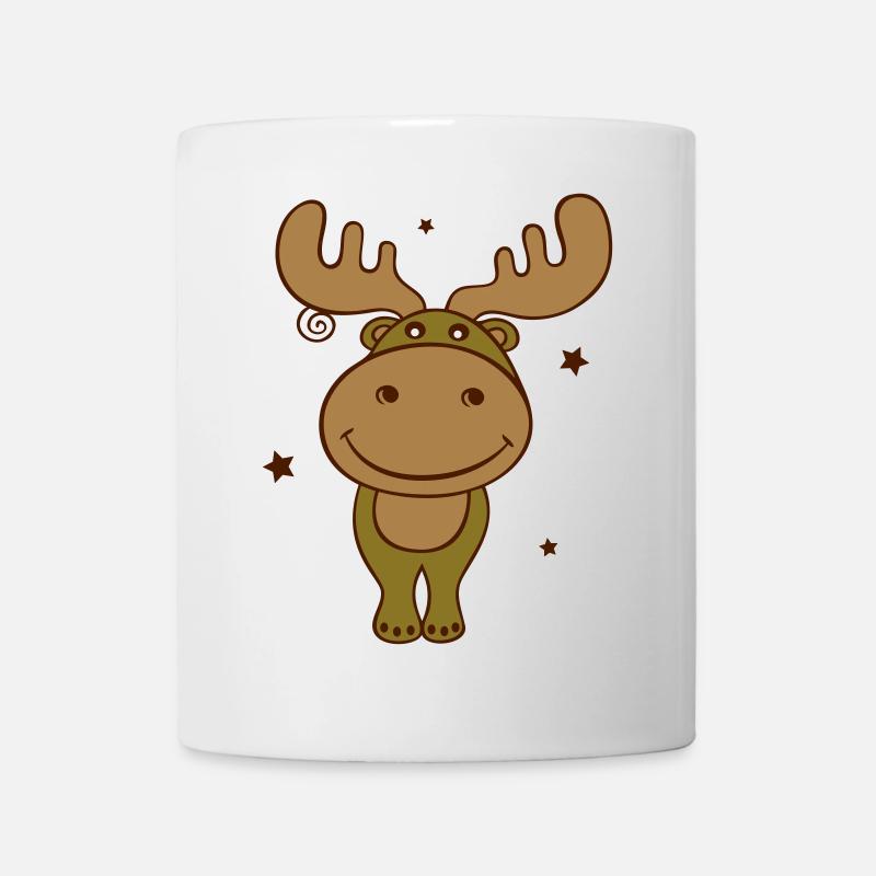 Elch mit Sternen - Tasse - Weiß