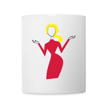 frau - Tasse - Weiß - Vorne