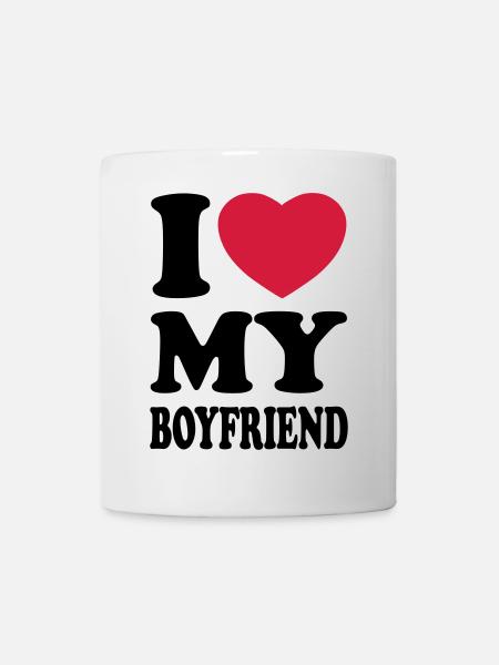 I love my boyfriend - Mug - white