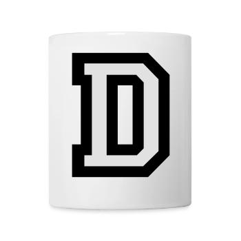 Buchstabe D - Tasse - Weiß - Vorne