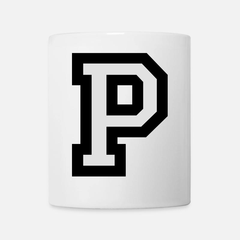 Buchstabe P - Tasse - Weiß