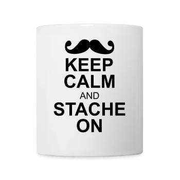 moustache - Mug blanc - blanc - Devant