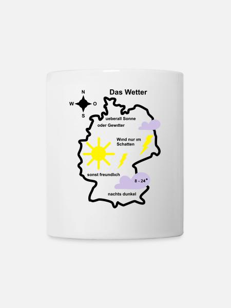 Wetterkarte Wetter Deutschland - Tasse - Weiß