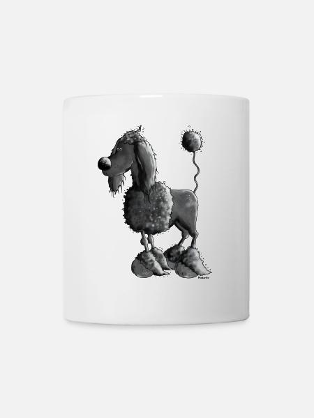 Funny Black Poodel - Dog - Dogs - Mug - white