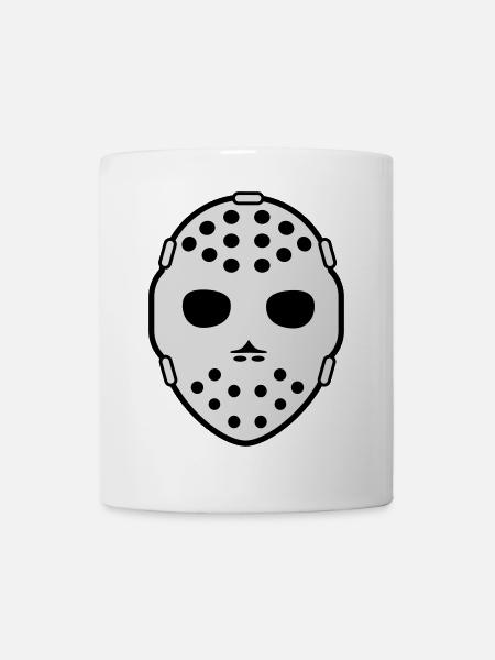hockey maske - Tasse - Weiß