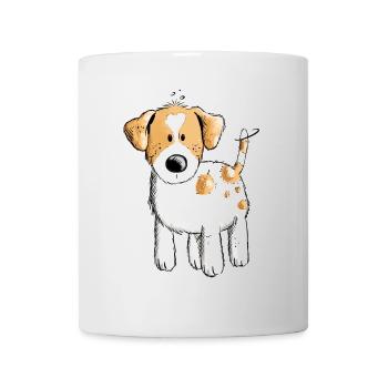 Funny Jack Russell dog cartoon - Mug - white - Front