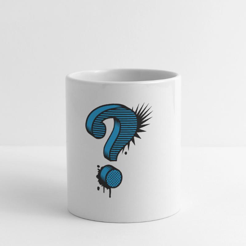 Un point d'interrogation graffiti Mug blanc