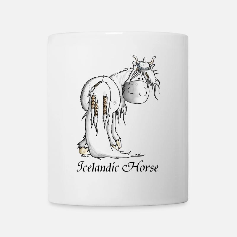 Wilder Wikinger Isländer - Pferd - Tasse - Weiß