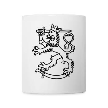 symbole finlandais drapeau au lion de Finlande - Mug blanc - blanc - Devant