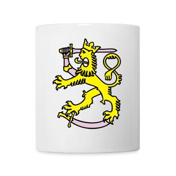 symbole finlandais drapeau au lion de Finlande - Mug blanc - blanc - Devant