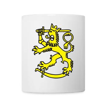 symbole finlandais drapeau au lion de Finlande - Mug blanc - blanc - Devant