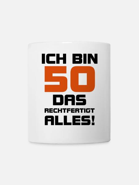 50 Geburtstag Geschenk Geburtstagsgeschenk 50. - Tasse - Weiß