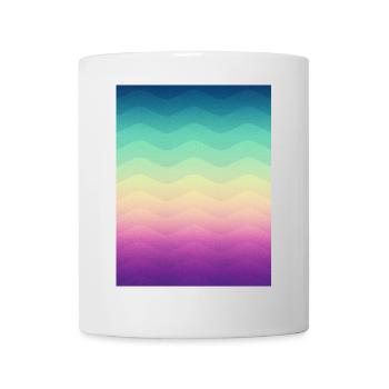Minimal Geometry Waves (Rainbow) - Phone Case - Mug - white - Front