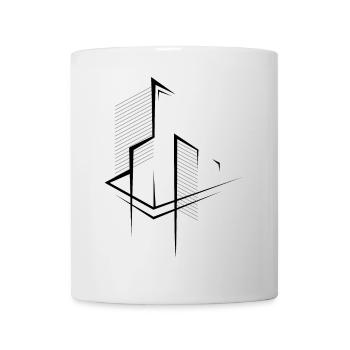 middle finger architecture graphic abstract icon - Mug - white - Front