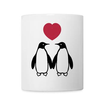 Verliebte Pinguine - Tasse - Weiß - Vorne