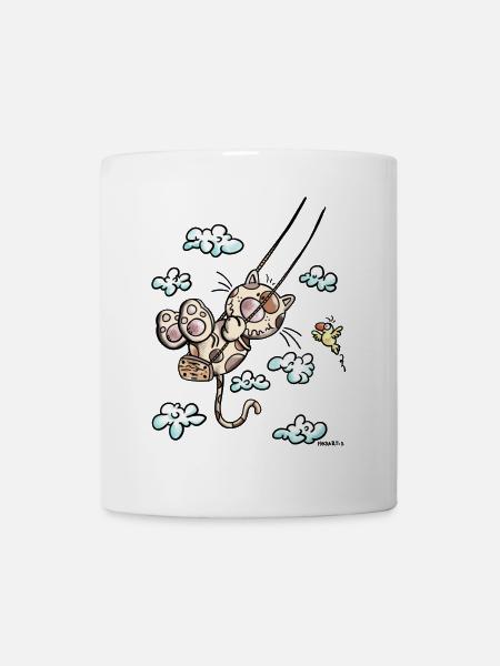 Cat sur la balançoire - Mug blanc - blanc