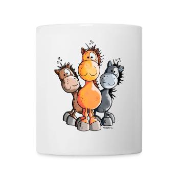 Three Sweet Horses - Mug - white - Front