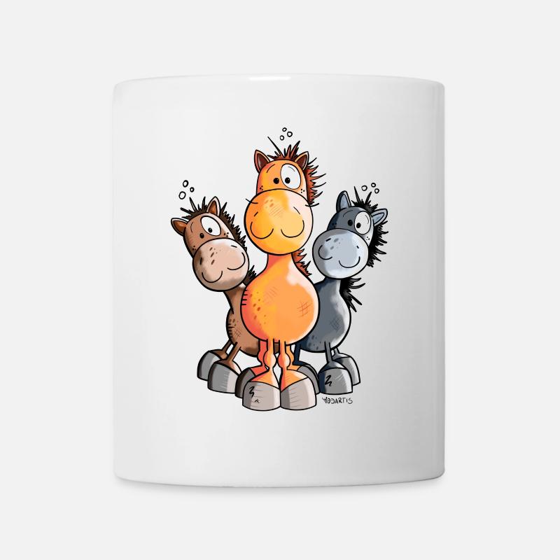 Süßes Pferde Trio - Tasse - Weiß