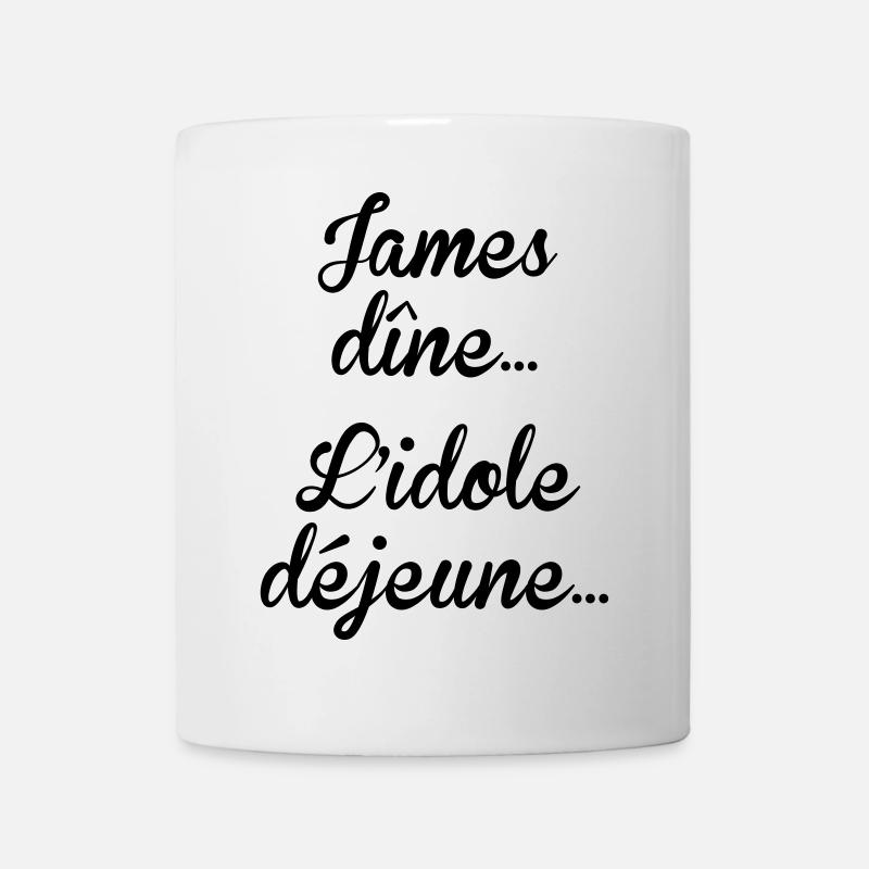 James dîne, l'idole déjeune - Mug blanc - blanc