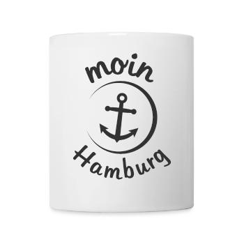 moin Hamburg Anker Symbol See Fische Stadtlogo - Tasse - Weiß - Vorne