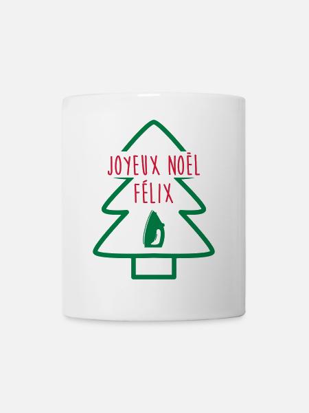 Joyeux Noël Félix / Le Père Noël est une ordure - Mug blanc - blanc
