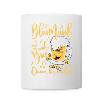 Musique de soufflage et bière C’est pourquoi je suis ici - Mug blanc - blanc - Devant