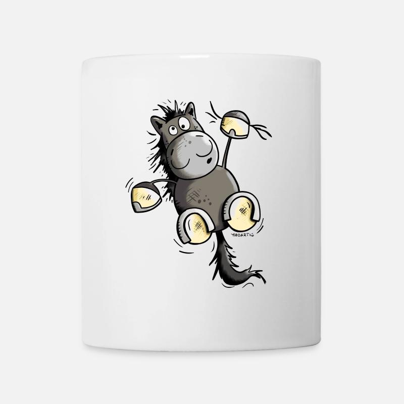 Rappe Pferd hängt ab - Tasse - Weiß