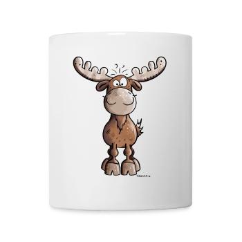 Lustiger Elch - Tasse - Weiß - Vorne