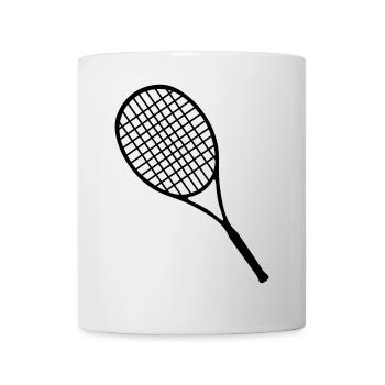Tennis, Tennis racket (super cheap) - Mug blanc - blanc - Devant