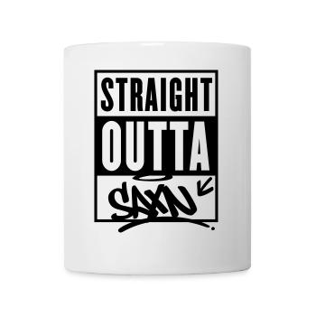 straight outta saxn sachsen - Tasse - Weiß - Vorne