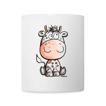 Lustige Kuh - Kühe - Rind - Baby - Comic - Tasse - Weiß - Vorne