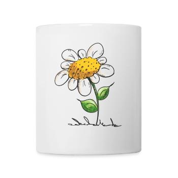 Fleur dessin animé - Cadeau - Mug blanc - blanc - Devant