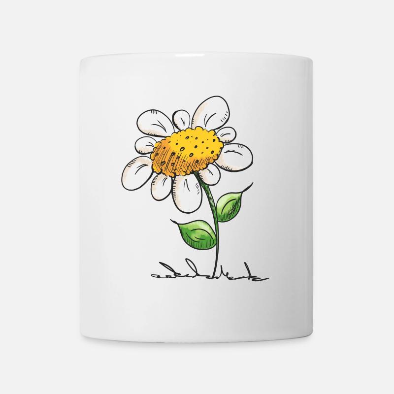 Schöne Blume - Blumen - Blümchen - Natur - Blatt - Tasse - Weiß