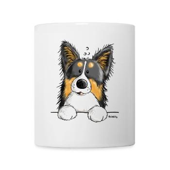 Pfiffiger Border Collie - Hund - Comic - Dog - Tasse - Weiß - Vorne