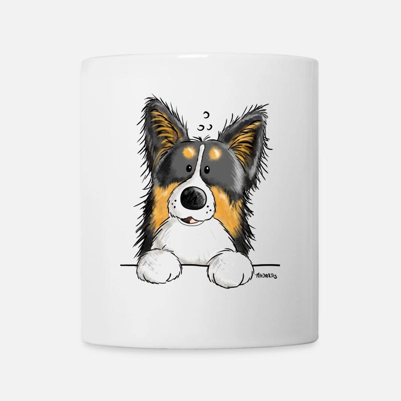 Mignon Border Collie - Chien - Cadeau - Mug blanc - blanc