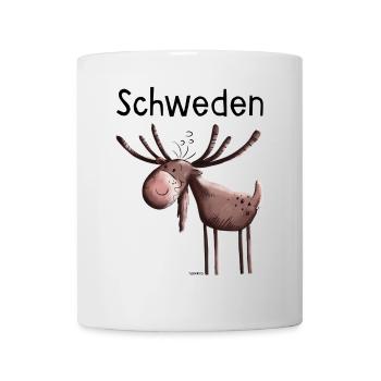 Elch in Schweden - Elche - Hirsch - Rentier - Tier - Tasse - Weiß - Vorne