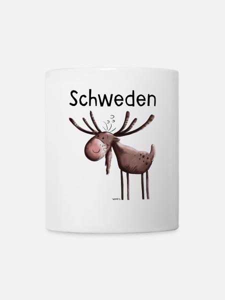 Elch in Schweden - Elche - Hirsch - Rentier - Tier - Tasse - Weiß