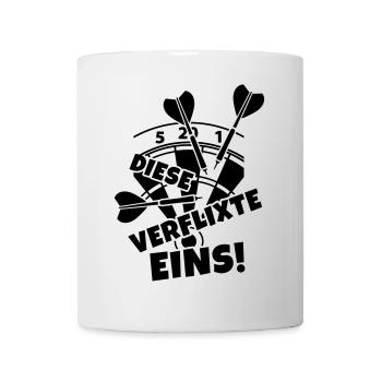 dart dartscheibe humor - Tasse - Weiß - Vorne