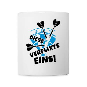 humor dart dartscheibe - Tasse - Weiß - Vorne